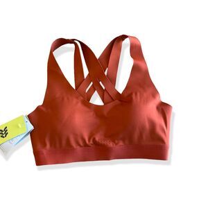 Women's Medium Support Criss Cross Strap Bra - All in Motion - Orange Small NWT
